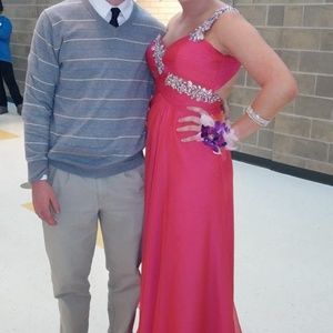 Morrell Maxie Hot Pink Prom Dress